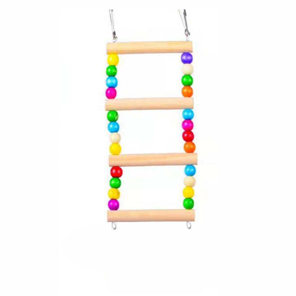 Peony Paradise Wooden Bird Swing And Biting Toy Set