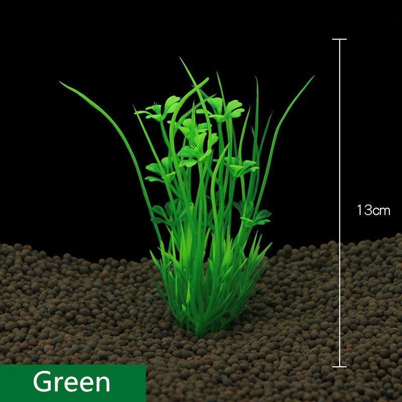 Aquatic Oasis: Vibrant Plastic Water Plant Set For Fish Tank Decoration