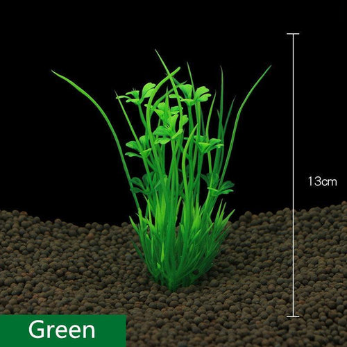 Aquatic Oasis: Vibrant Plastic Water Plant Set For Fish Tank Decoration