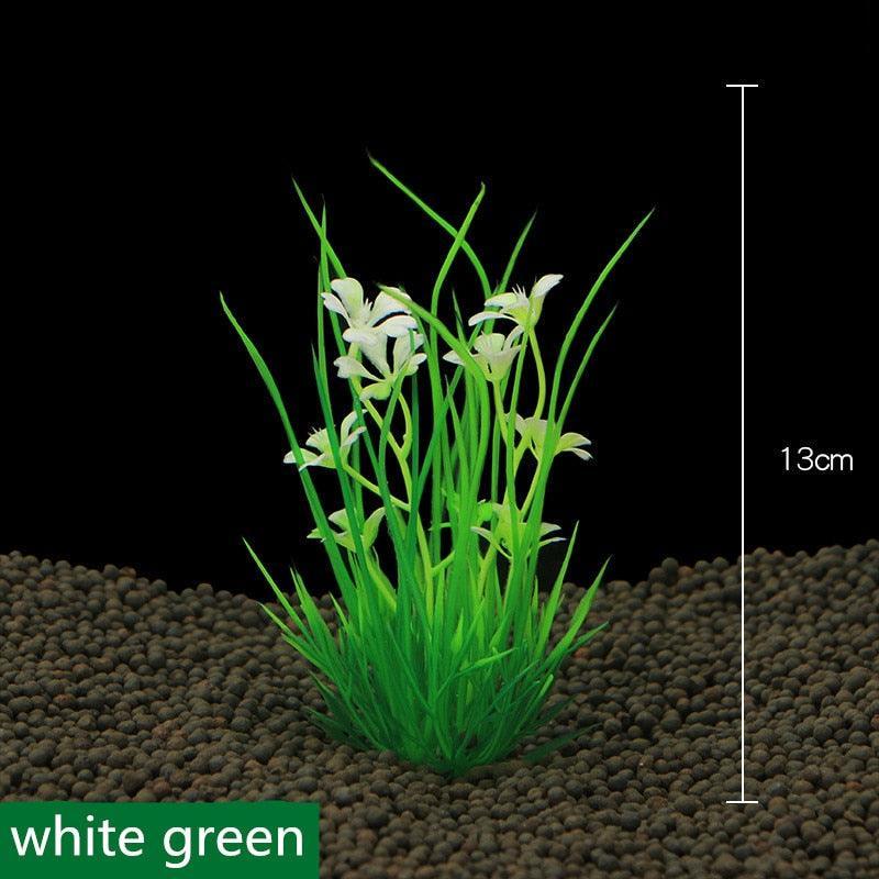 Aquatic Oasis: Vibrant Plastic Water Plant Set For Fish Tank Decoration