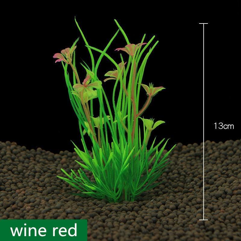 Aquatic Oasis: Vibrant Plastic Water Plant Set For Fish Tank Decoration